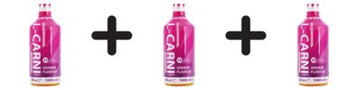 3 x Allnutrition L-Carni, Orange - 1000 ml