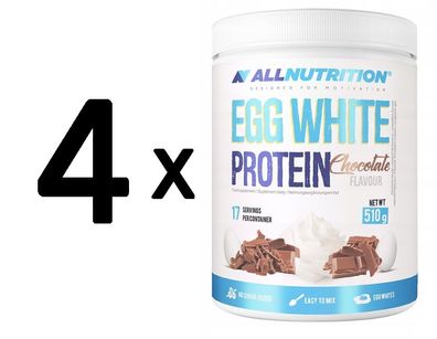 4 x Allnutrition Egg White Protein, Chocolate - 510g