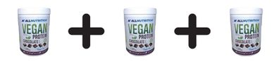 3 x Allnutrition Vegan Protein, Chocolate - 500g