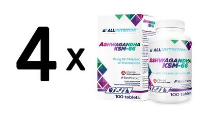 4 x Allnutrition Ashwagandha KSM-66 - 100 tablets