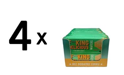 4 x Allnutrition Fitking Delicious Wafers, Peanut - 32 x 80g