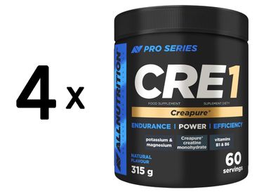 4 x Allnutrition Cre1, Natural - 315g