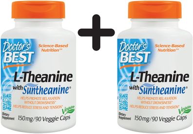 2 x Doctors Best L-Theanine with Suntheanine - 90 vcaps