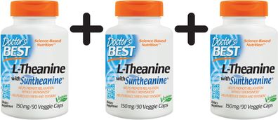 3 x Doctors Best L-Theanine with Suntheanine - 90 vcaps