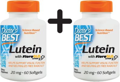 2 x Doctors Best Lutein with FloraGLO - 60 softgels