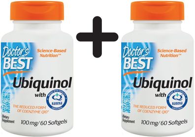 2 x Doctors Best Best Ubiquinol, 100mg - 60 softgels