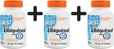 3 x Doctors Best Best Ubiquinol, 50mg - 90 softgels