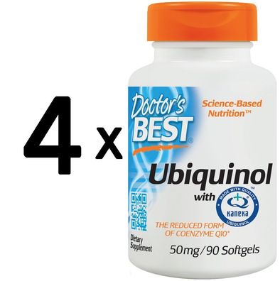 4 x Doctors Best Best Ubiquinol, 50mg - 90 softgels