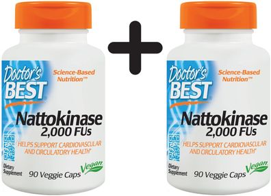 2 x Doctors Best Best Nattokinase, 2000FU - 90 vcaps