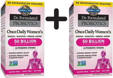 2 x Garden of Life Dr. Formulated Probiotics Once Daily Women's - 30 vcaps