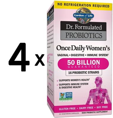 4 x Garden of Life Dr. Formulated Probiotics Once Daily Women's - 30 vcaps