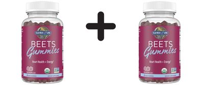 2 x Garden of Life Beets Gummies, Raspberry - 60 gummies