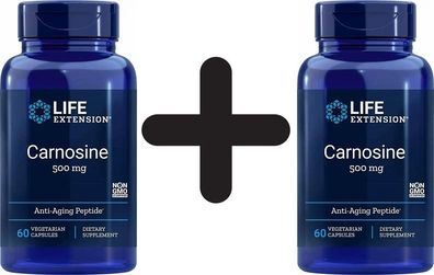 2 x Life Extension Carnosine, 500mg - 60 vcaps