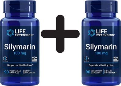 2 x Life Extension Silymarin, 100mg - 90 vcaps