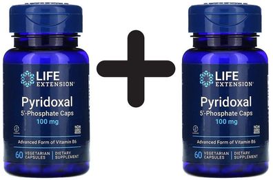 2 x Life Extension Pyridoxal 5'-Phosphate Caps, 100mg - 60 vcaps