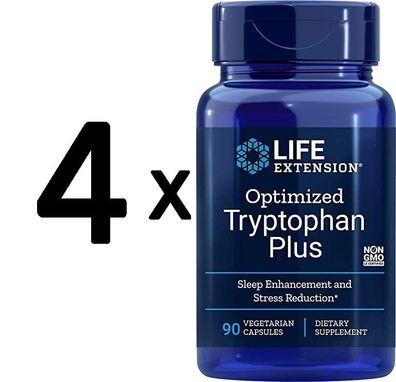 4 x Life Extension Optimized Tryptophan Plus - 90 vcaps