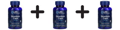 3 x Life Extension Strontium Caps, 750mg - 90 vcaps