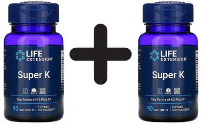 2 x Life Extension Super K - 90 softgels