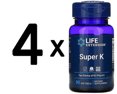 4 x Life Extension Super K - 90 softgels