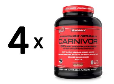 4 x MuscleMeds Carnivor, Chocolate - 2088g