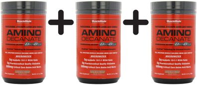 3 x MuscleMeds Amino Decanate, Watermelon - 360g