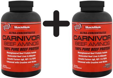 2 x MuscleMeds Carnivor Beef Aminos - 300 tabs