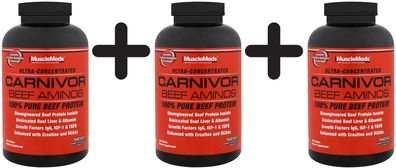 3 x MuscleMeds Carnivor Beef Aminos - 300 tabs