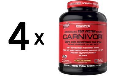 4 x MuscleMeds Carnivor, Vanilla Caramel - 1904g