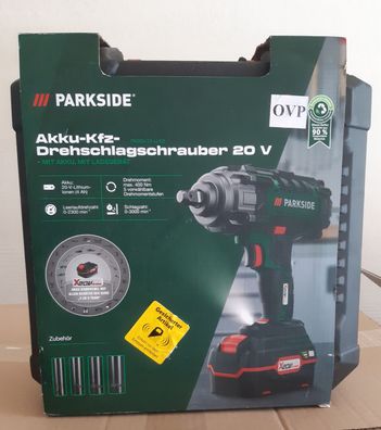 20V Akku-Drehschlagschrauber Kfz Starterset »PASSK 20-Li B2« inkl. Akku-/Ladegerät