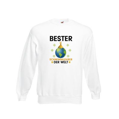 Welt Bester Schwimmlehrer | Lehrer | Schüler | schwimmen Sweatshirt Weiß