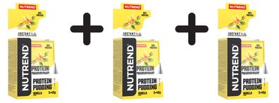 3 x Nutrend Protein Pudding, Vanilla - 5 x 40g