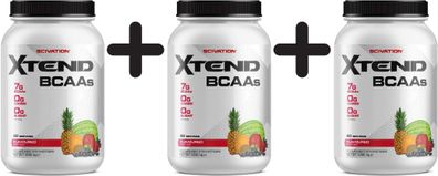 3 x Scivation Xtend, Fruit Punch - 1188g