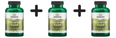 3 x Swanson Fenugreek Seed, 610mg - 90 caps