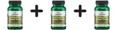 3 x Swanson Grape Seed, 380mg - 100 caps
