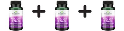3 x Swanson Hair, Skin & Nails - 60 tabs