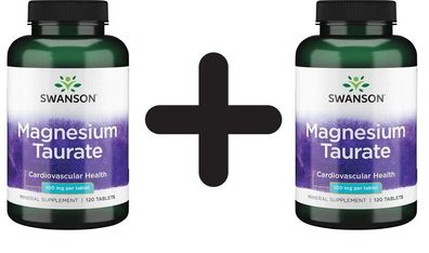 2 x Swanson Magnesium (Taurate) - 120 tabs