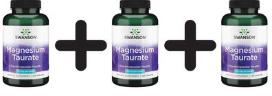 3 x Swanson Magnesium (Taurate) - 120 tabs