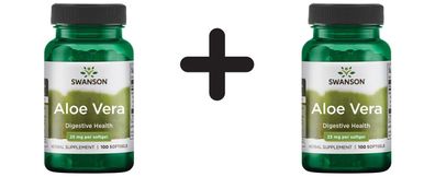 2 x Swanson Aloe Vera, 25mg - 100 softgels