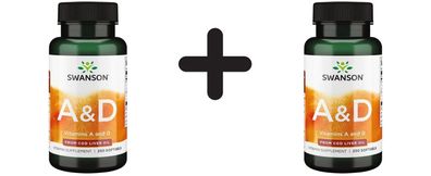 2 x Swanson Vitamins A & D - 250 softgels