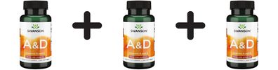 3 x Swanson Vitamins A & D - 250 softgels
