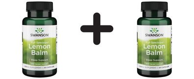 2 x Swanson Full Spectrum Lemon Balm, 500mg - 60 caps