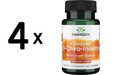 4 x Swanson D-Chiro-Inositol - 60 caps