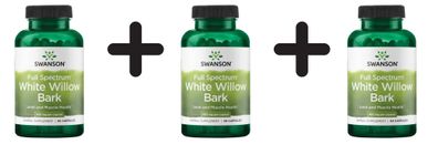 3 x Swanson White Willow Bark, 400mg - 90 caps