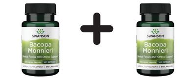 2 x Swanson Bacopa Monniera 10:1 Extract, 50mg - 90 caps