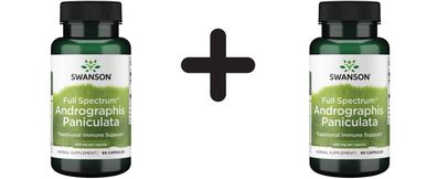 2 x Swanson Full Spectrum Andrographis Paniculata, 400mg - 60 caps