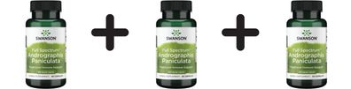 3 x Swanson Full Spectrum Andrographis Paniculata, 400mg - 60 caps