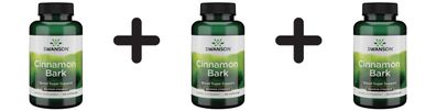3 x Swanson Cinnamon Bark, Maximum Strength - 120 caps