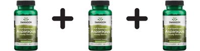 3 x Swanson Full Spectrum Asparagus Young Shoots, 400mg - 60 caps