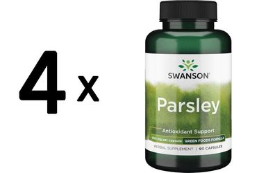 4 x Swanson Parsley, 650mg - 90 caps