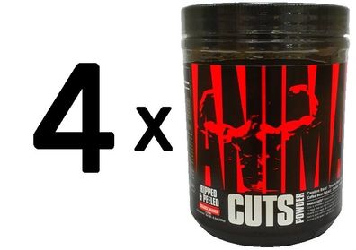 4 x Universal Nutrition Animal Cuts, Orange Mango - 265g